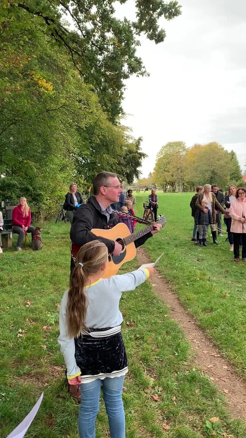 View of Grünwalder Spielplatz in Grünwald, BY