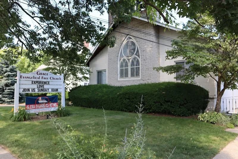 View of Grace Evangelical Free Church in Stamford, CT