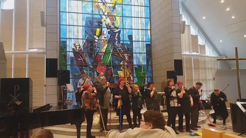 View of Grafarvogskirkja in Grafarvogur, CR