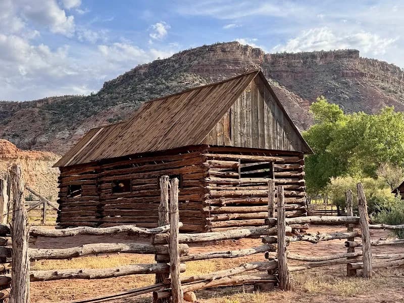 View of Grafton Ghost Town in Springdale, UT
