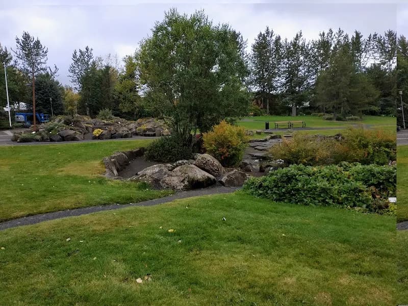 View of Grasagarður Botanical Garden in Kópavogur, CR