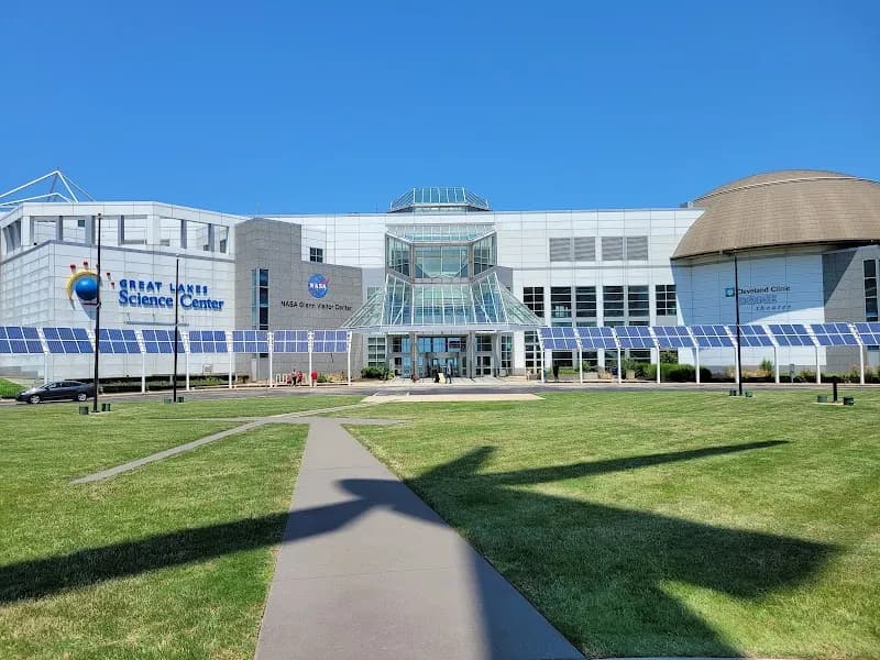 View of Great Lakes Science Center in Cleveland, OH