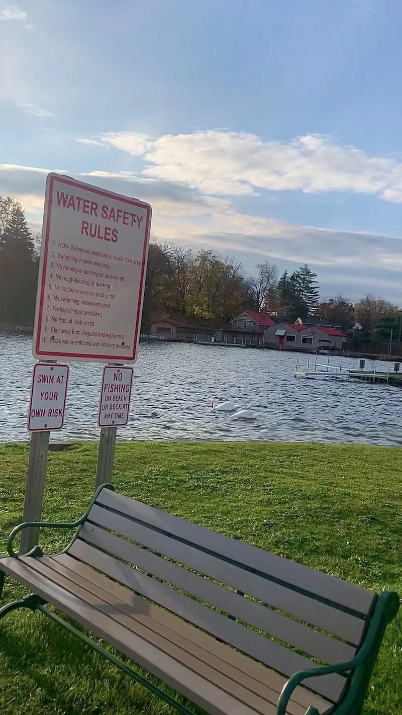 View of Green's Park in Lake Orion, MI