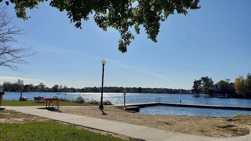 View of Green's Park in Lake Orion, MI