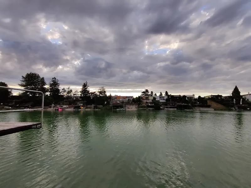 View of Groß-Enzersdorf Freibad (Public Swimming Pool) in Groß-Enzersdorf, VIE