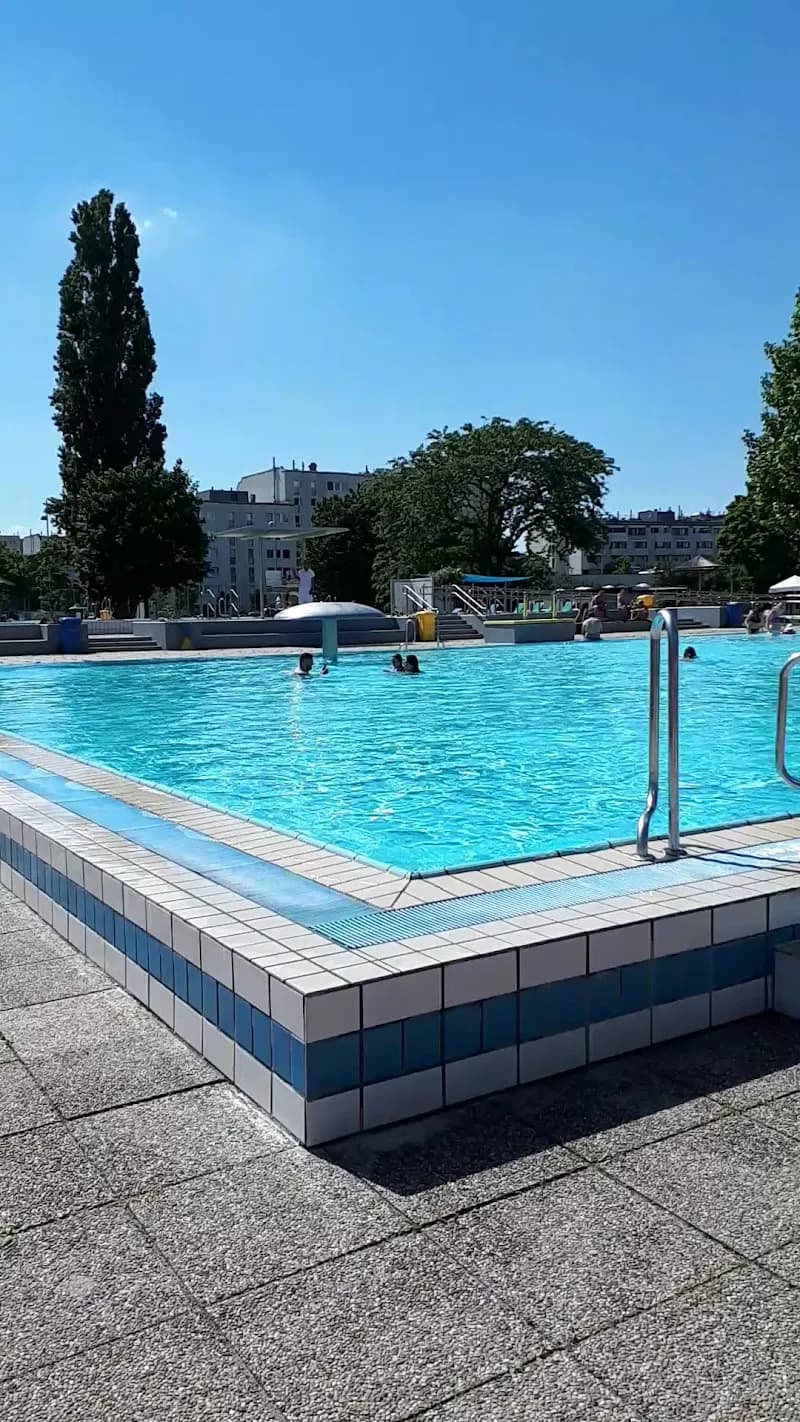 View of Großfeldsiedlungsbad in Leopoldau, VIE