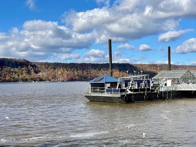 View of Groundwork Hudson Valley's Science Barge in Yonkers, NY