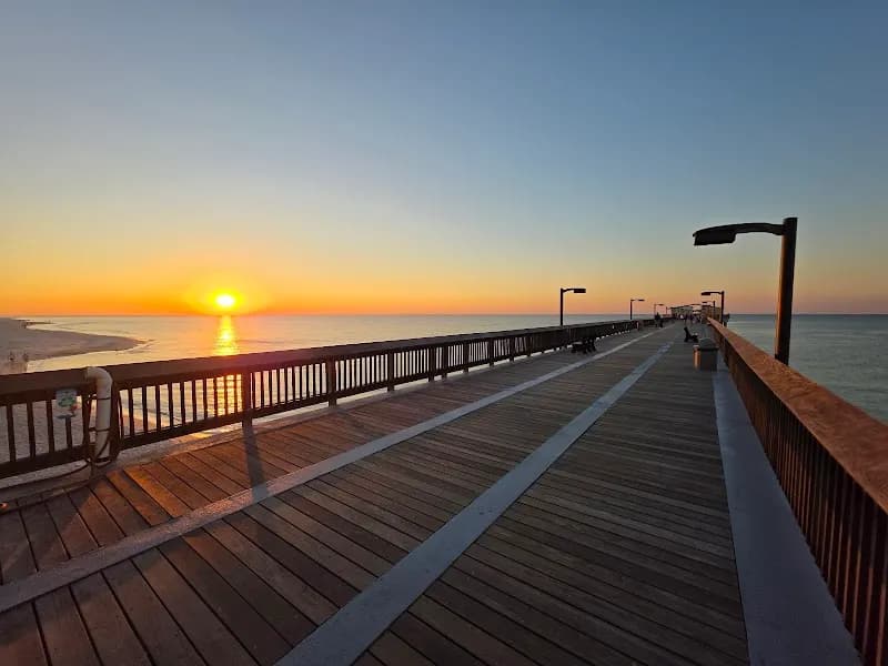 View of Gulf State Park Pier in Gulf Shores, AL