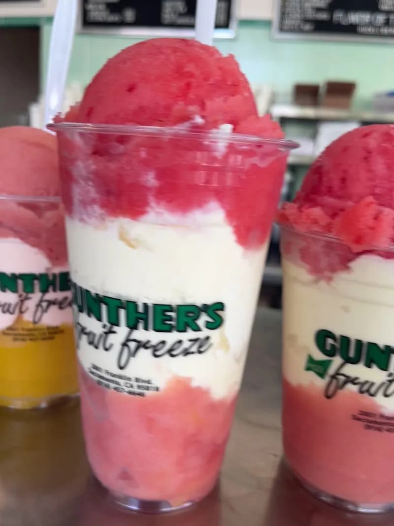 View of Gunther's Quality Ice Cream in Arden-Arcade, CA