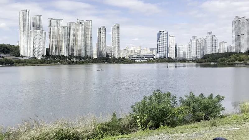View of Gwanggyo Lake Park in Suwon, GG