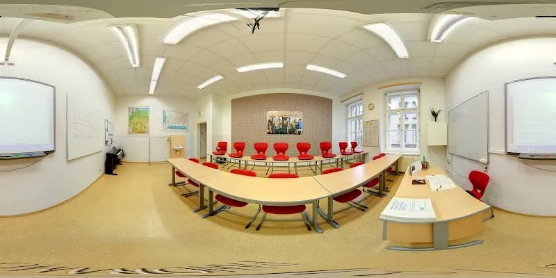 View of Gymnázium J.V. Ponicana in Žižkov, CZ