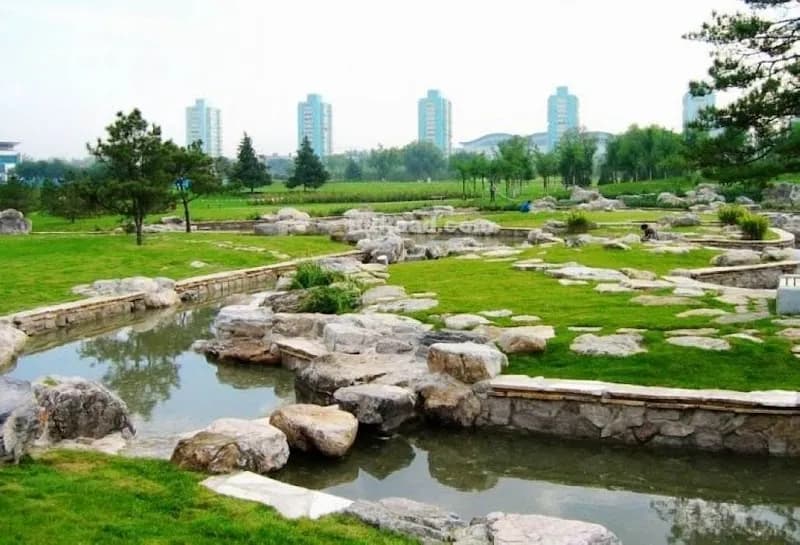 View of Haidian Park in Zhongguancun, Beijing
