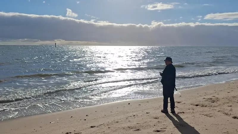 View of Half Moon Bay Beach in Bayside, VIC