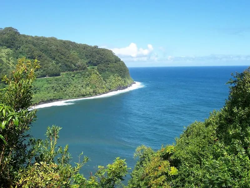 View of Hana Highway in Maui, HI