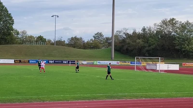 View of Hans-Bayer-Stadion in Unterschleißheim, BY
