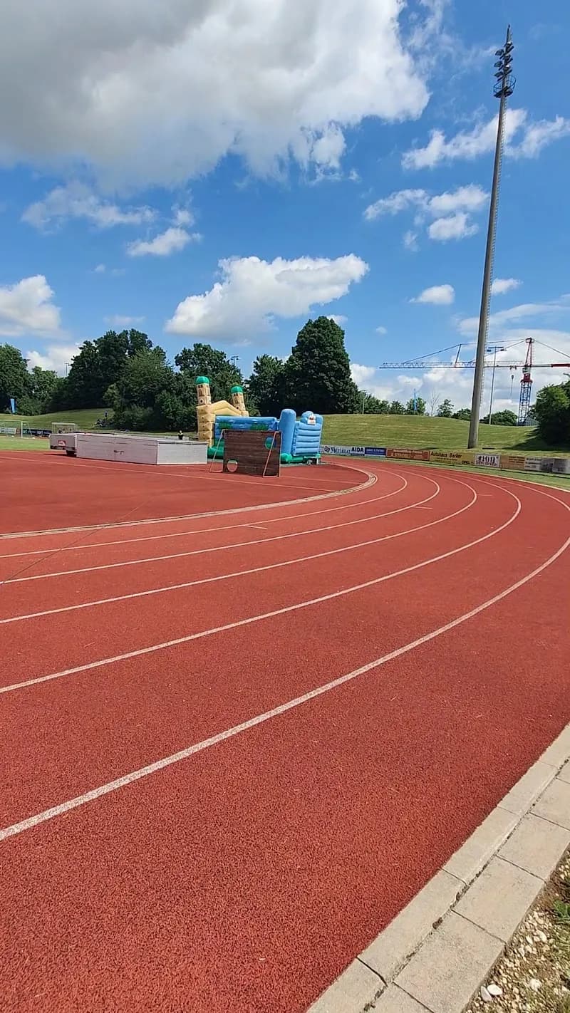 View of Hans-Bayer-Stadion in Unterschleißheim, BY