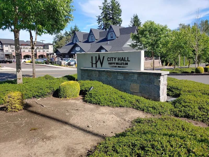 View of Happy Valley City Hall in Happy Valley, OR