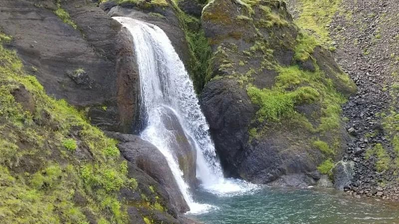 View of Helgufoss in Árneshreppur, CR