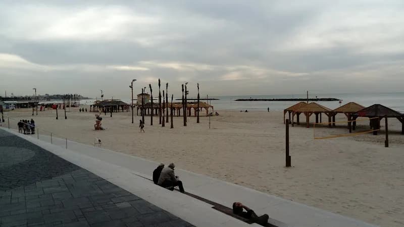 View of Herbert Samuel on the beach in Jaffa, TA