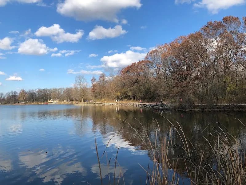 View of Herrick Lake Forest Preserve in Wheaton, IL