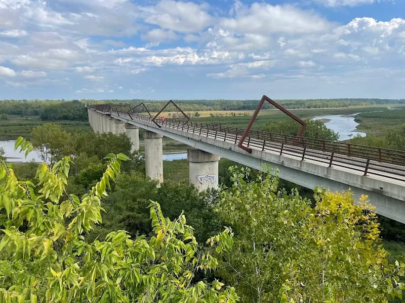 View of High Trestle Trail Bridge in Windsor Heights, IA