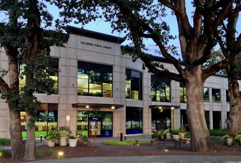 View of Hillsboro Brookwood Library in Hillsboro, OR