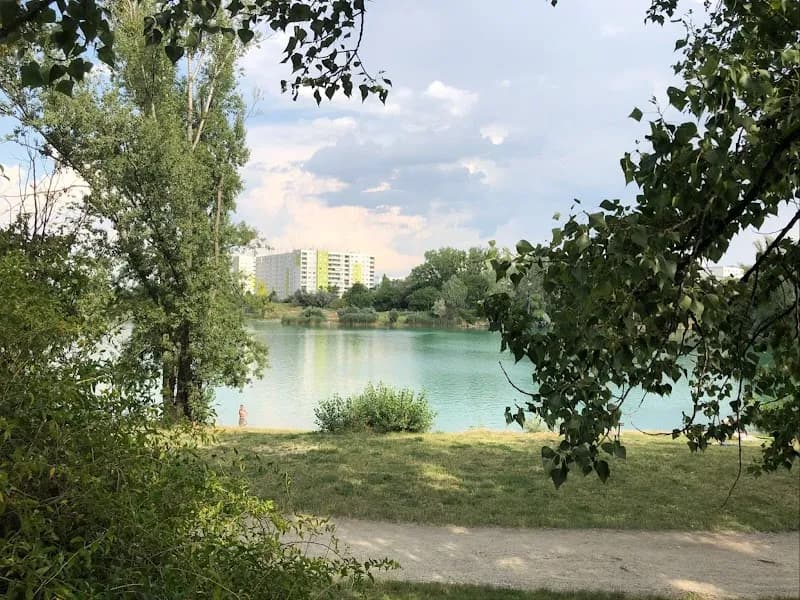 View of Hirschstetten Community Pool (Hirschstettner Bad) in Hirschstetten, VIE