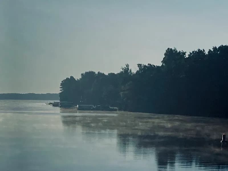 View of Holloway Reservoir in Lake Orion, MI