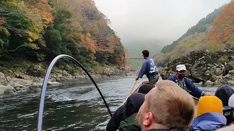 View of Hozugawa River Boat Ride (Hozugawa Kudari) in Kameoka, KYO
