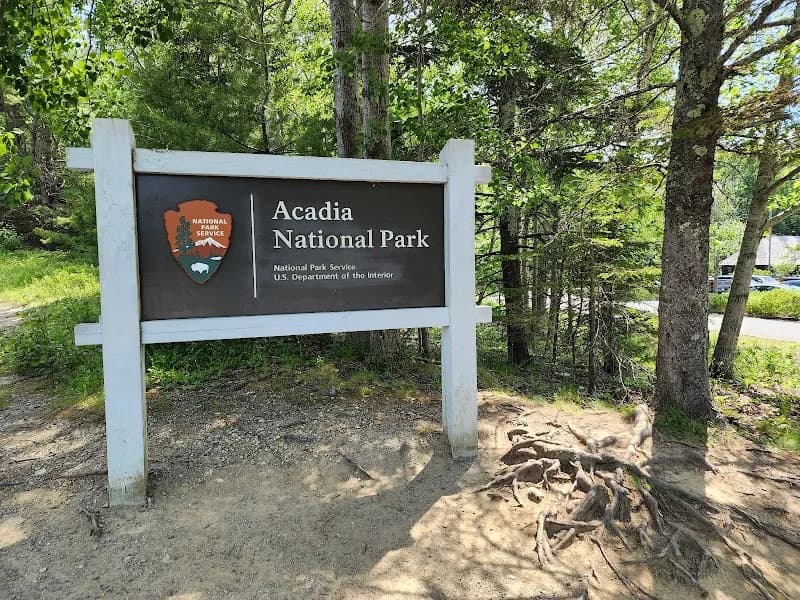View of Hulls Cove Visitor Center in Bar Harbor, ME