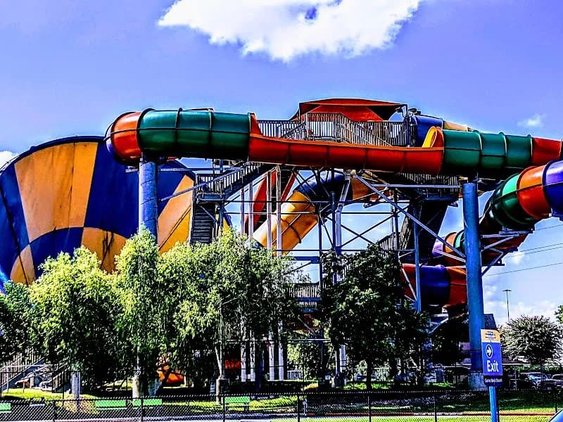 View of Hurricane Harbor Splashtown in Spring, TX
