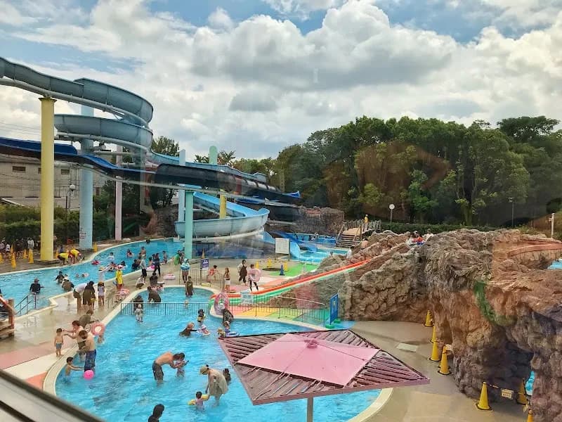 View of Ibaraki Municipal Nishigawara Citizen Swimming Pool in Ibaraki, Osaka
