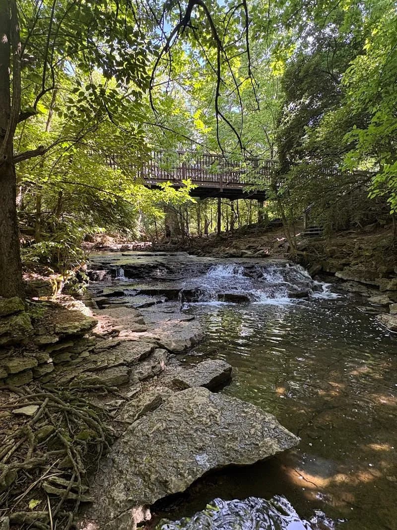 View of Indian Run Falls in Dublin, OH