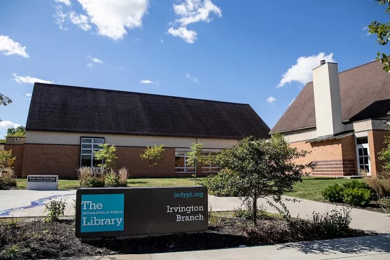 View of Indianapolis Public Library - Irvington Branch in Irvington, IN