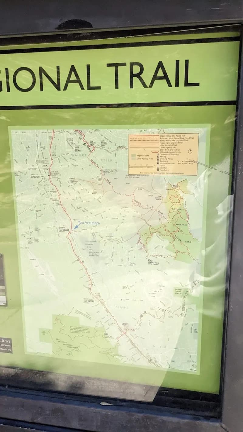 View of Iron Horse Regional Trail in San Ramon, CA