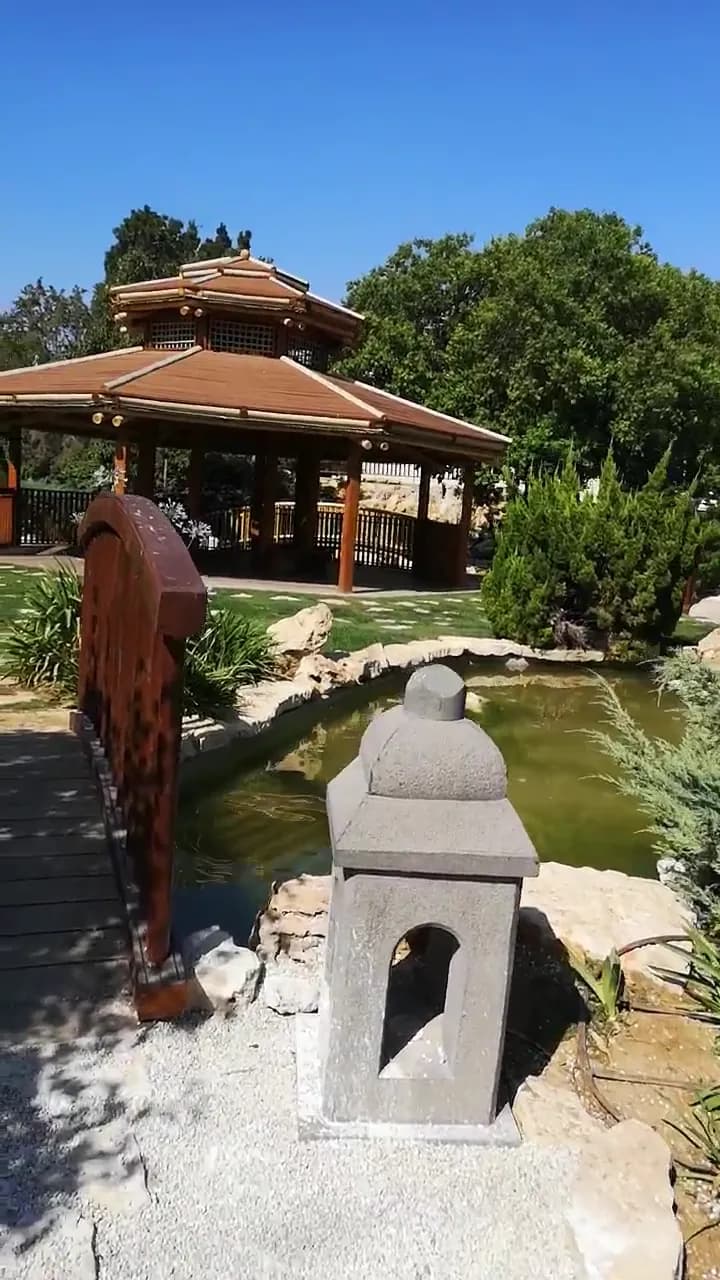 View of Japanese Garden in Holon, TA