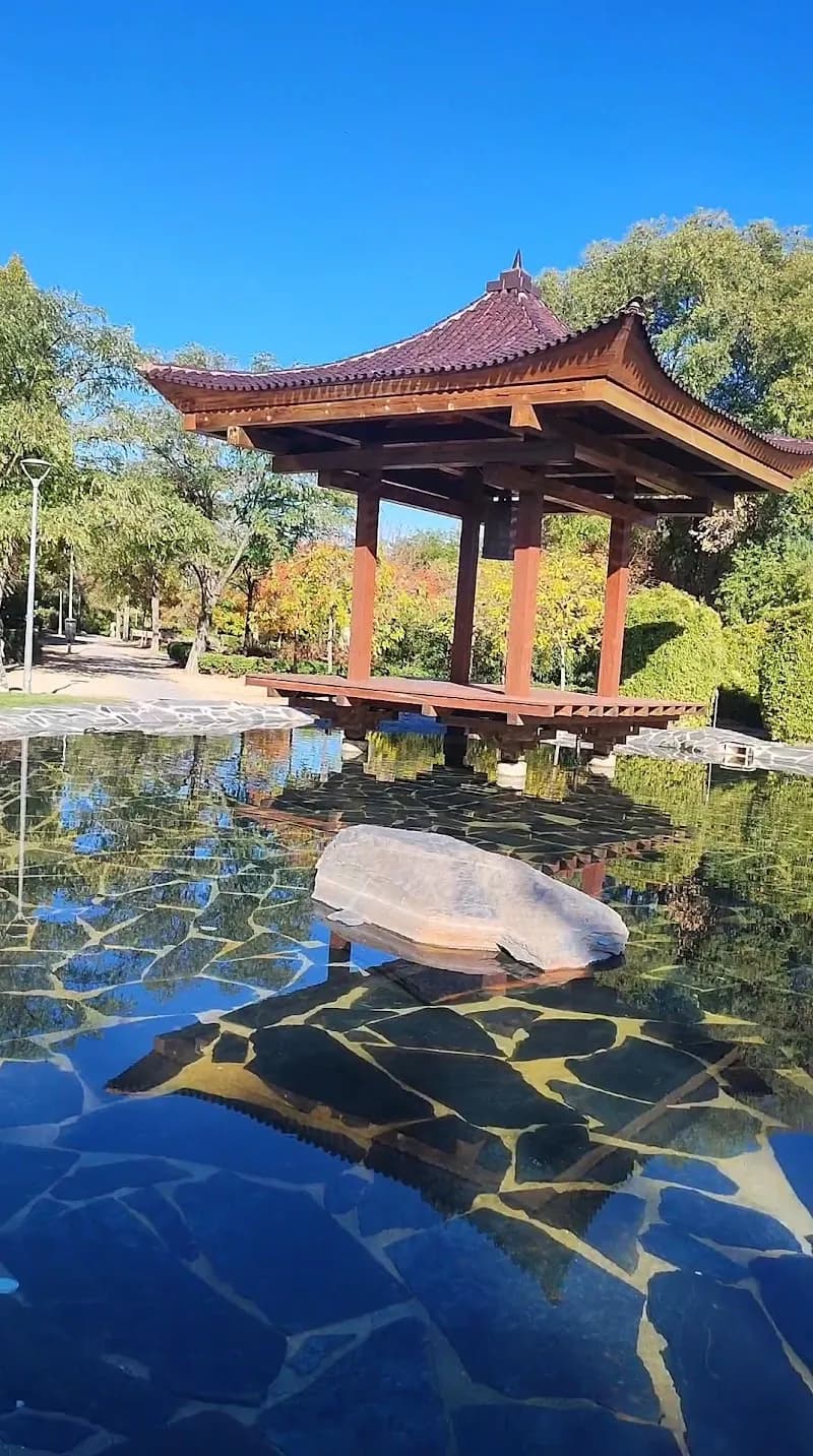 View of Jardín de la Vega Park in Alcobendas, Madrid