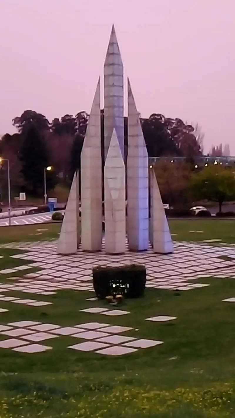 View of Jardim das Pirâmides in Maia, Porto