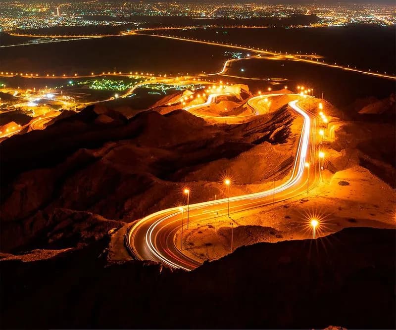 Jebel Hafeet mountain peak in Al Ain, Abu Dhabi