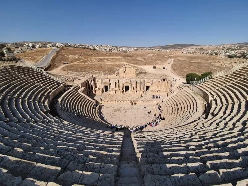 View of Jerash Garden in Jerash, Amman