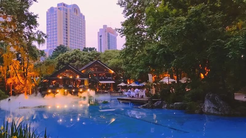 View of Jing'an Park in Jing'an, SH