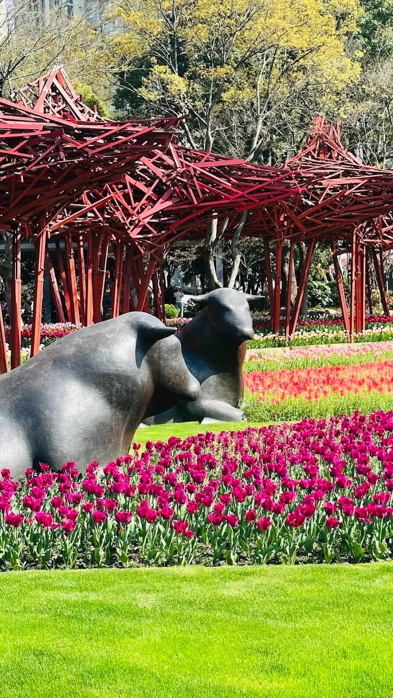 View of Jing'an Sculpture Park in Shanghai, SH