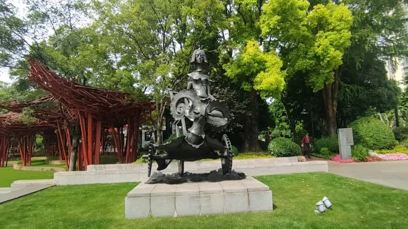 View of Jing'an Sculpture Park in Shanghai, SH