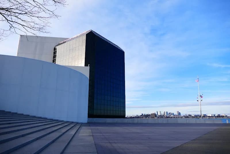 View of John F. Kennedy Presidential Library and Museum in Boston, MA
