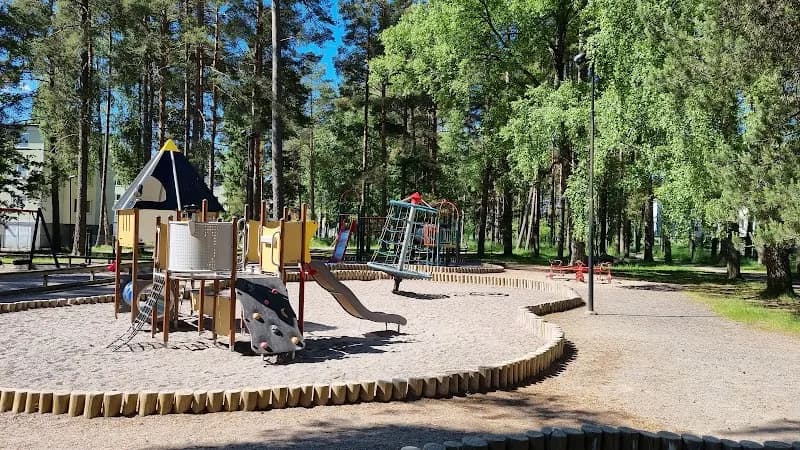 View of Källviken Park in Västerhaninge, Stockholm