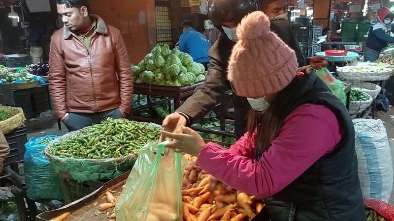View of Kalimati Fruits and Vegetables Wholesale Market in Thimi, Bagmati