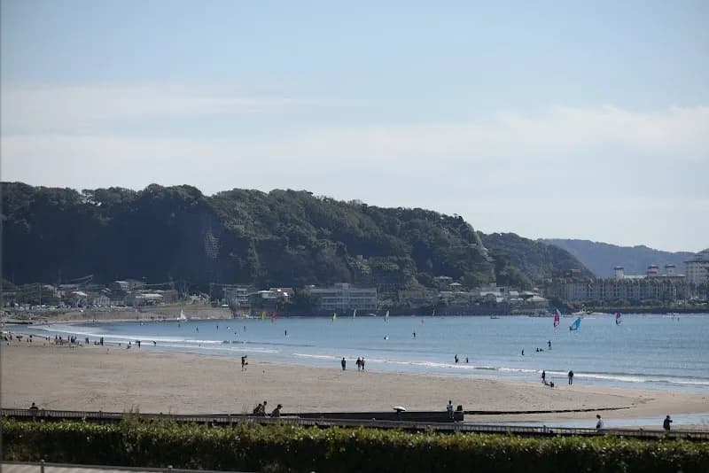 View of Kamakura Yuigahama Beach in Kamakura, Kanagawa