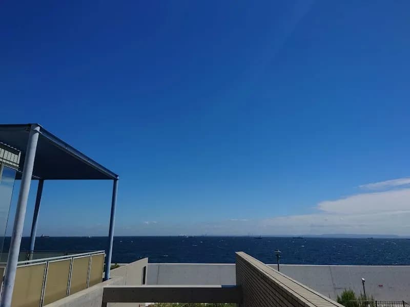 View of Kanazawa Seaside Swimming Complex in Kanazawa, Kanagawa