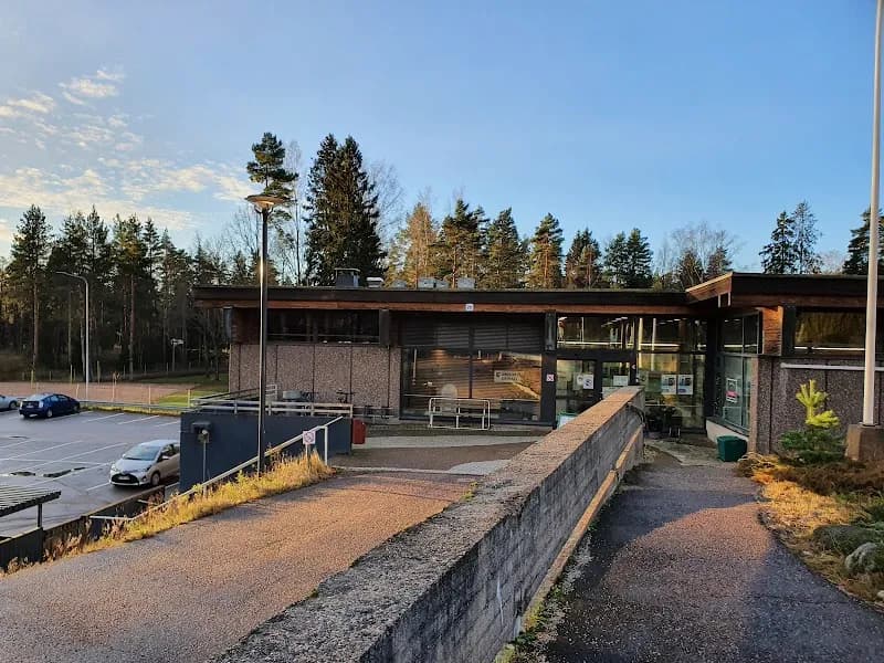 View of Kauniaisten uimahalli in Kauniainen, Uusimaa