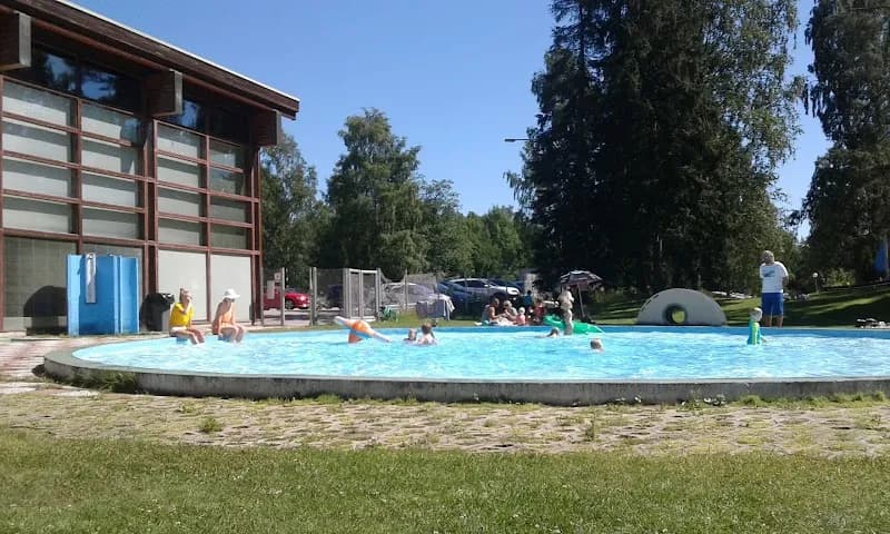 View of Kauniaisten uimahalli in Kauniainen, Uusimaa